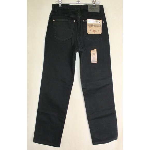 Harley-Davidson Denim - NWT Harley Davidson Black Jeans Cotton Pockets Women Sz 10 R fits as 30x31 #f